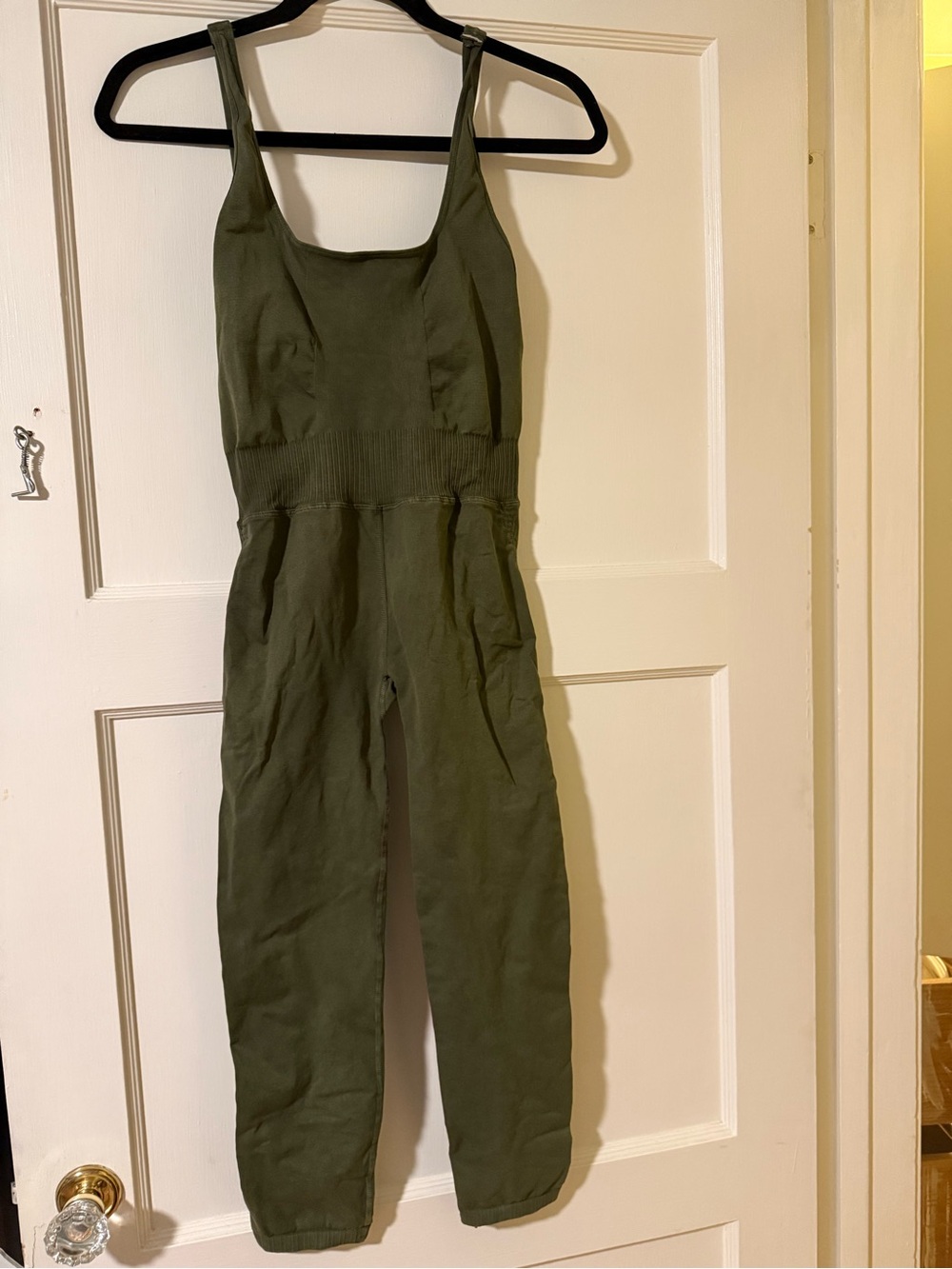 Free People Olive Green/charcoal workout leotard